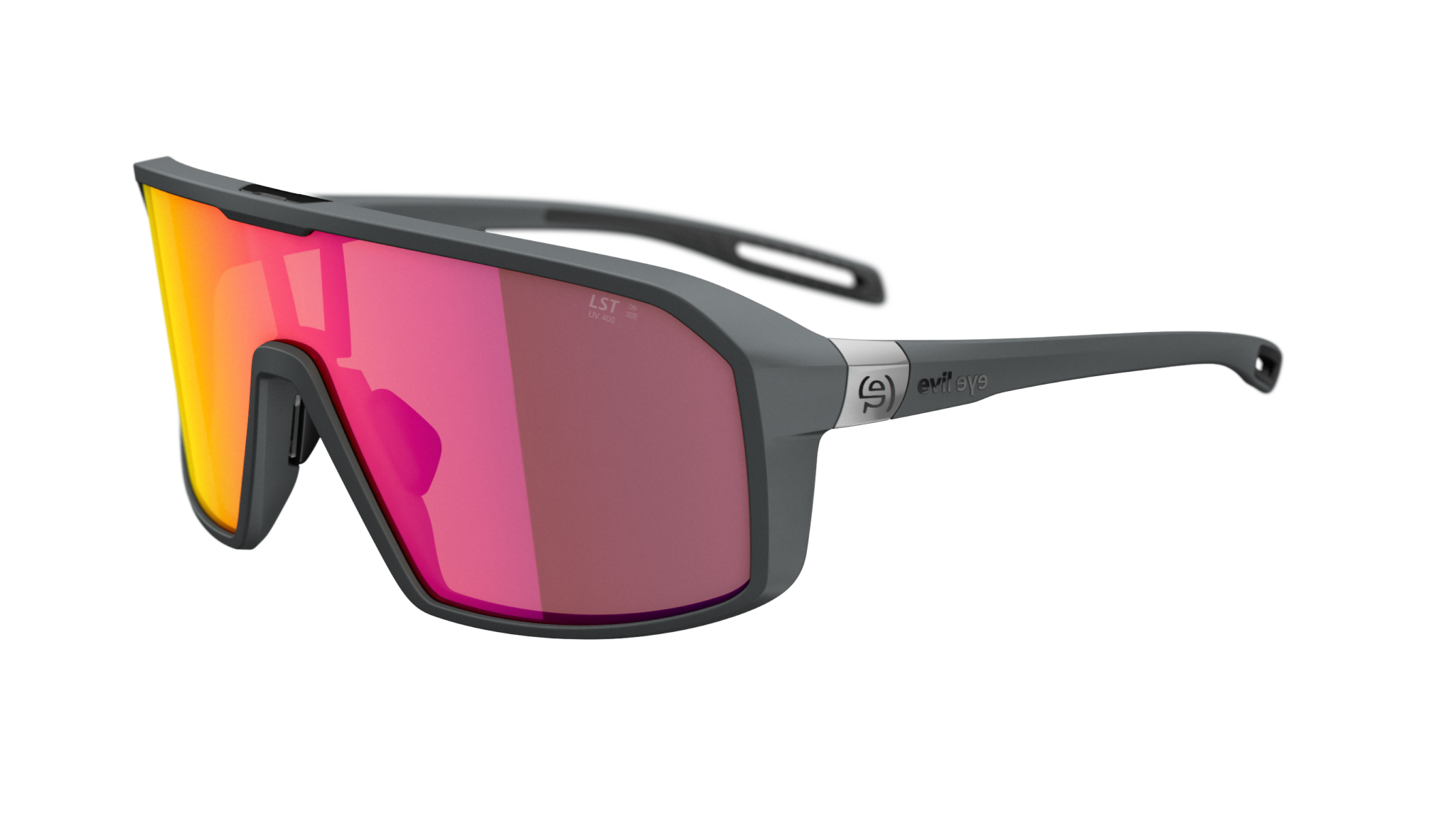 evil eye roadsense e037/75 6500 tamno siva mat / LST® active crvena mirrorr - bocni prikaz