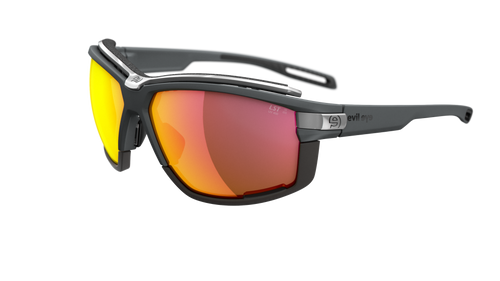 evil eye pathline air pro e049/75 6700 tamno siva mat / LST® active crvena mirrior - bocni prikaz