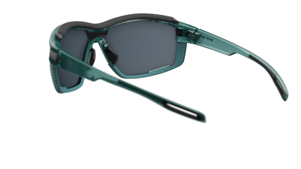 evil eye pathline air pro e049/75 5600 aqua zelena prozirna / LST® siva silver M - straznji prikaz