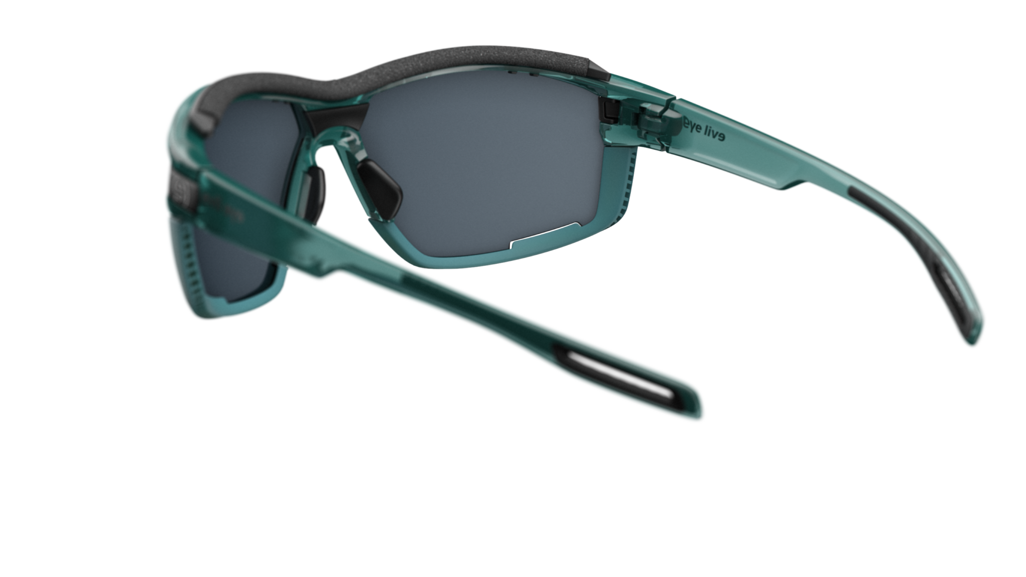 evil eye pathline air pro e049/75 5600 aqua zelena prozirna / LST® siva silver M - straznji prikaz