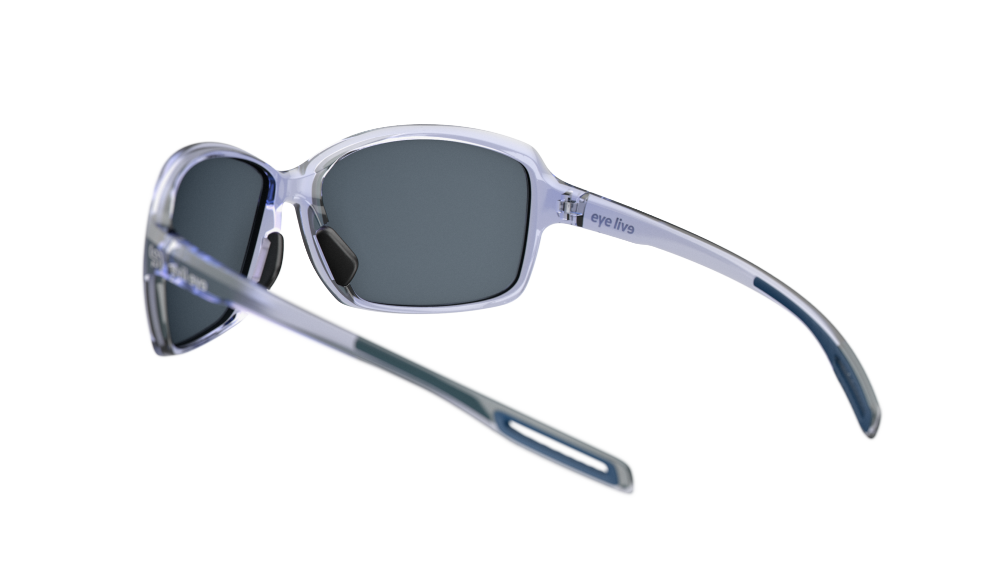 evil eye basou e018/75 4200 lavender prozirna / LST® siva silver - straznji prikaz