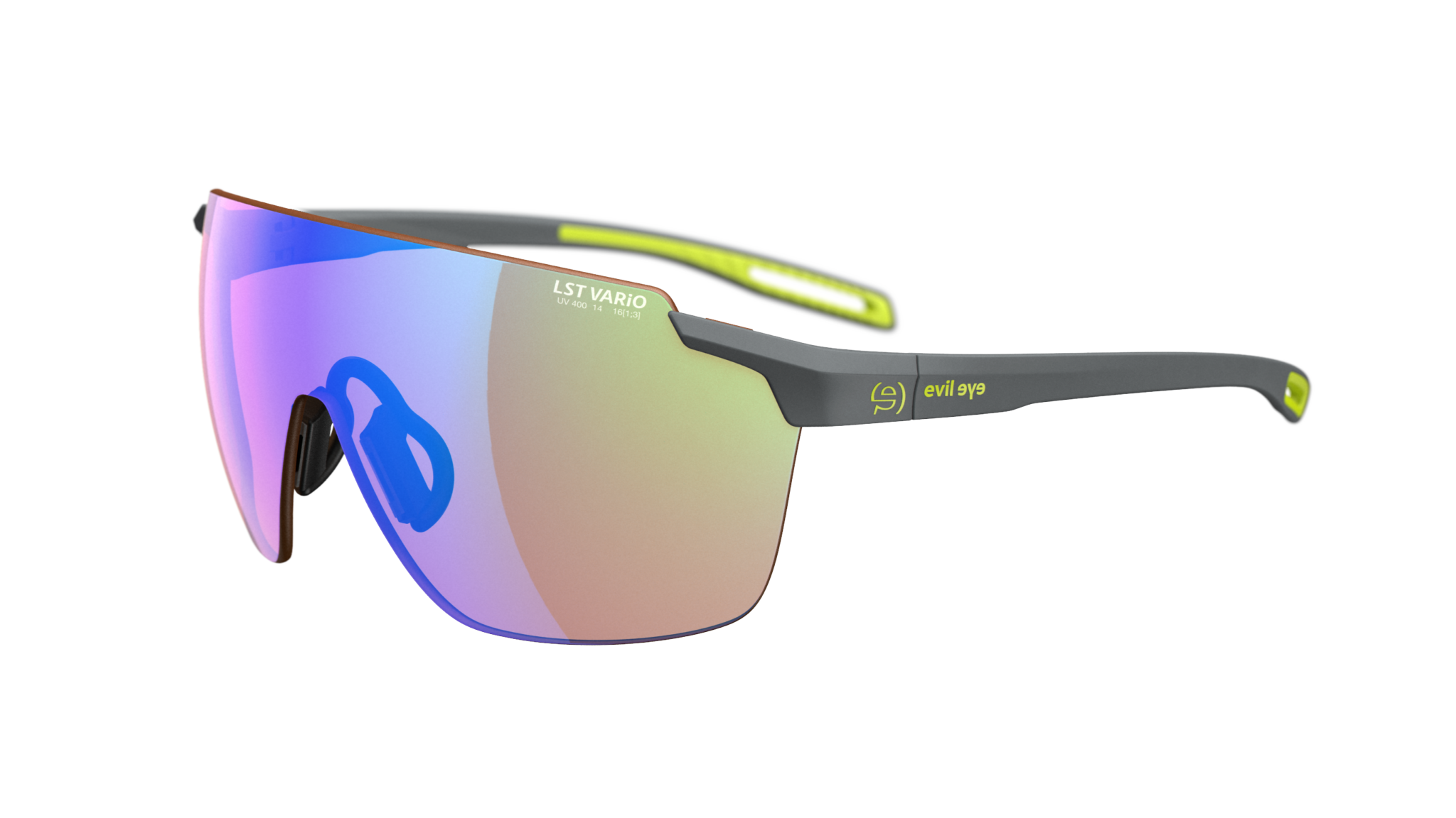 evil eye vistair-x e029/75 6500 tamno siva mat / LST® bright VARiO 
plava mirror - bocni prikaz