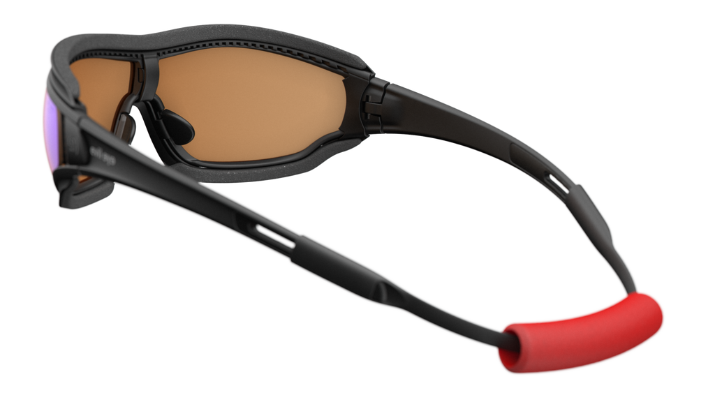 evil eye fusor pro e005/75 9300 crna mat / LST® bright VARiO plava mirror - straznji prikaz