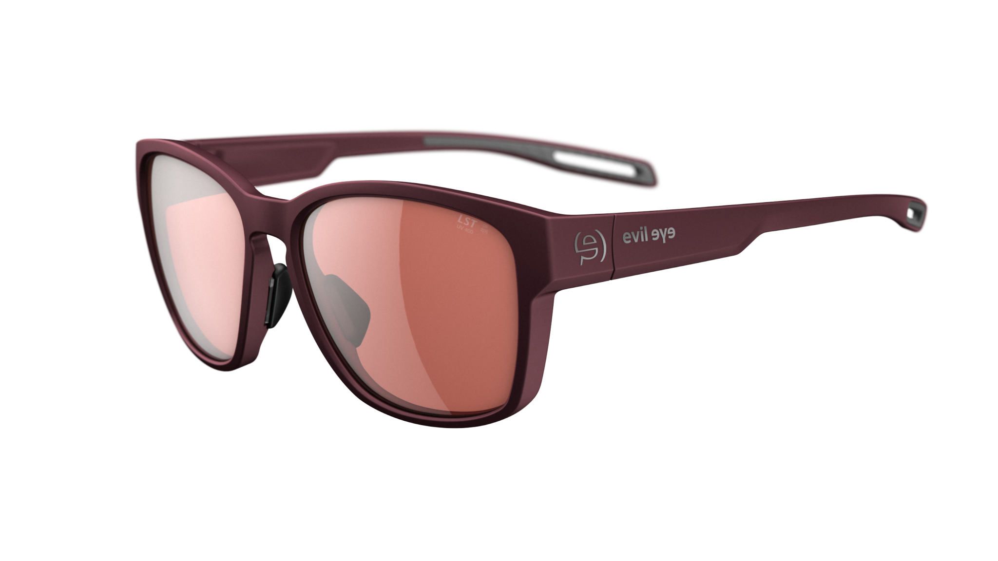 evil eye mira e055/75 3000 dark crvena mat / LST® active silver M - bocni prikaz