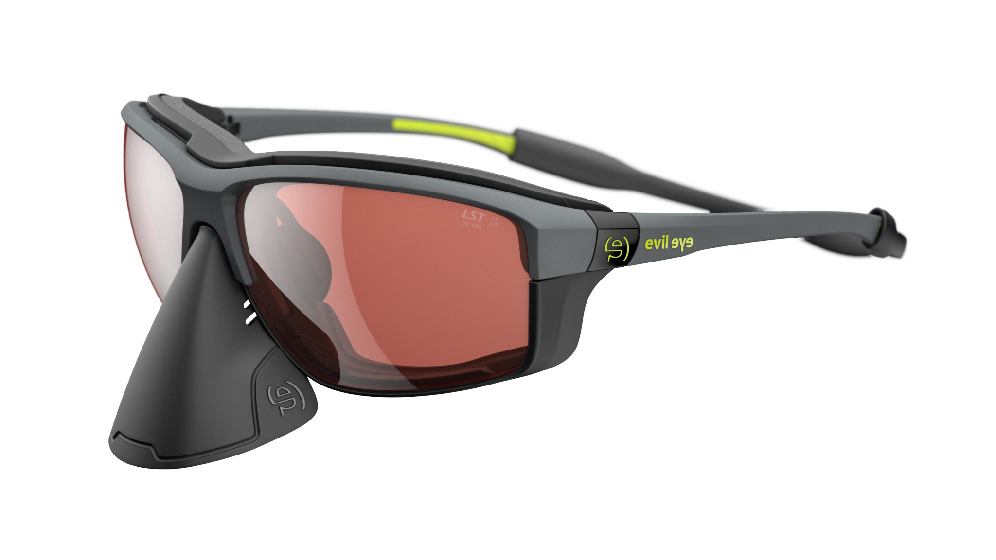evil eye elate.o pro e023/75 6500 tamno siva mat / LST® active silver - bocni prikaz