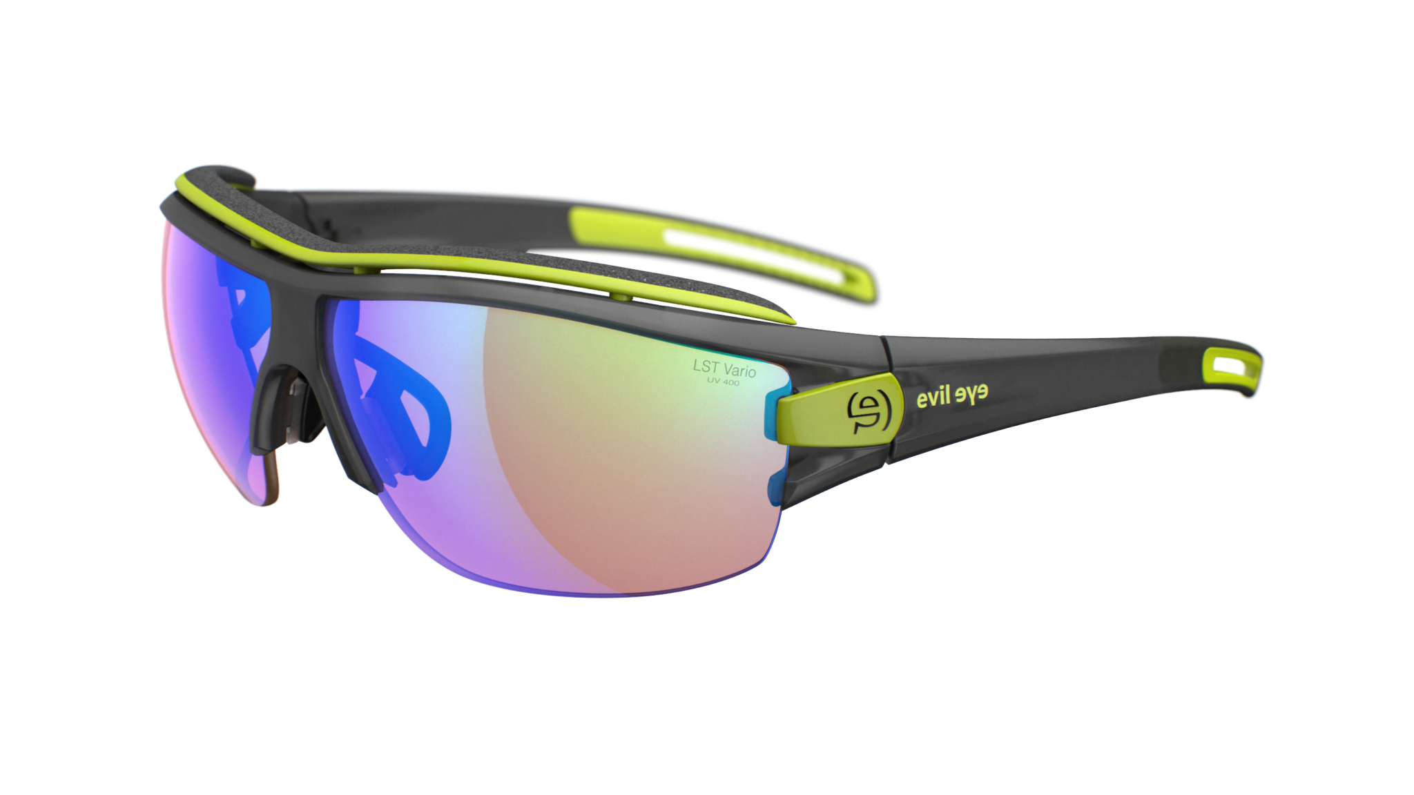 evil eye trace pro ng e030/75 6500 tamno siva prozirna mat / LST® bright VARiO plava mirror - bocni prikaz