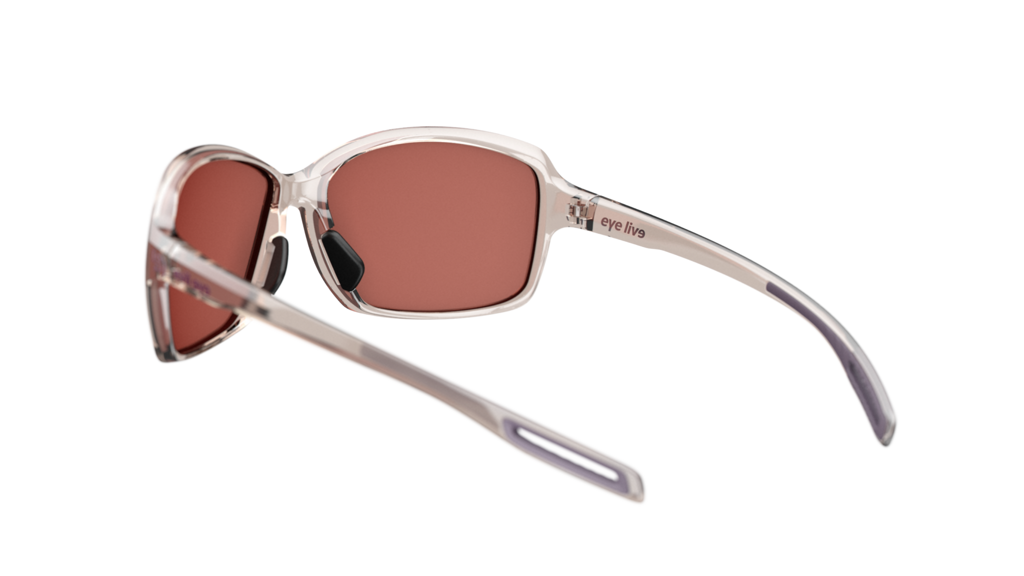 evil eye basou e018/75 8600 rosé prozirna / LST® active silver - straznji prikaz
