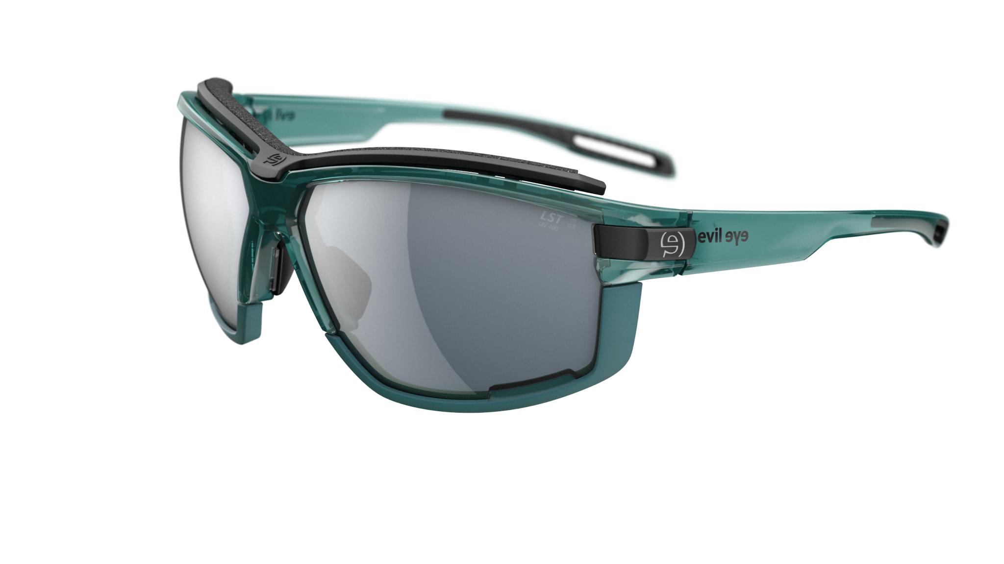 evil eye pathline air pro e049/75 5600 aqua zelena prozirna / LST® siva silver M - bocni prikaz