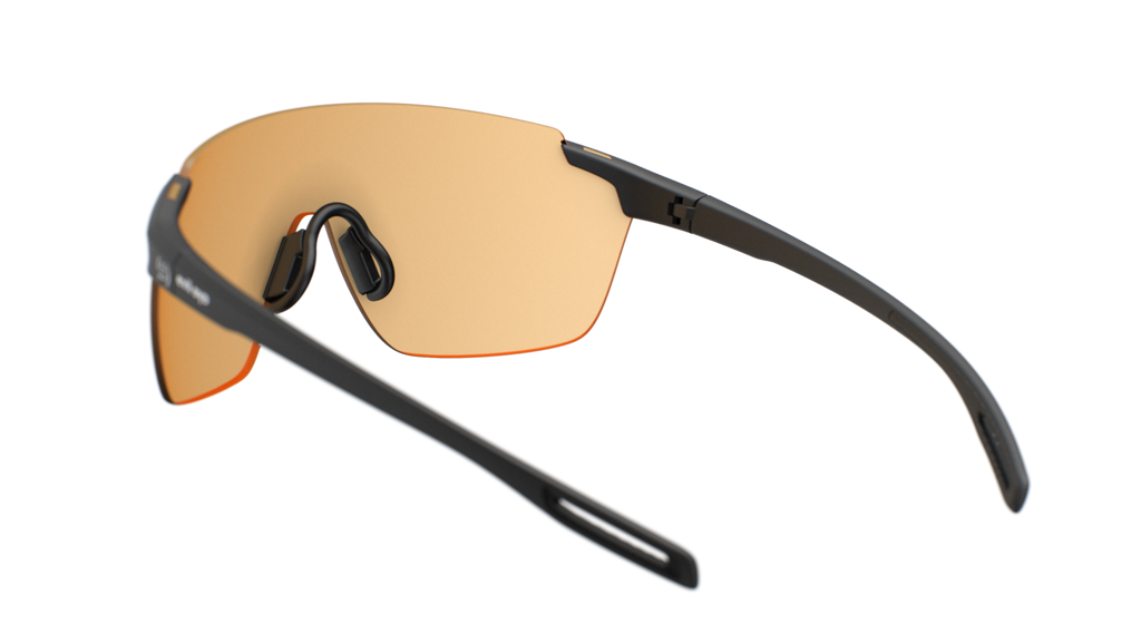 evil eye vistair-x e029/75 9000 crna mat / LST® bright VARiO ljubičasta mirror - straznji prikaz