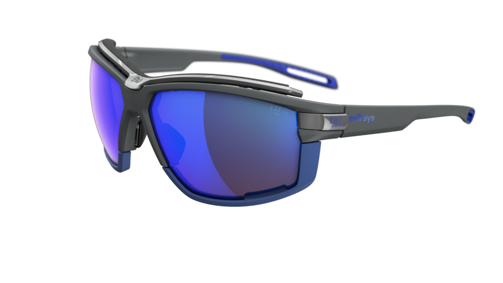evil eye pathline air pro e049/75 6600 tamno siva mat / LST® active plava mirrior - bocni prikaz